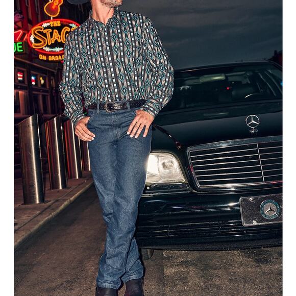 Wrangler Premium Performance Cowboy Cut Denim Jeans Mens 36 X 30 Blue 47MWZPW - Picture 8 of 9